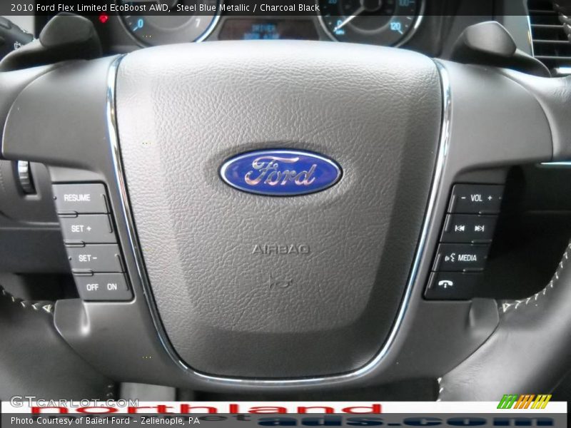 Steel Blue Metallic / Charcoal Black 2010 Ford Flex Limited EcoBoost AWD