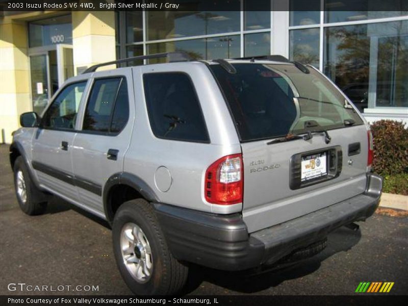 Bright Silver Metallic / Gray 2003 Isuzu Rodeo S V6 4WD