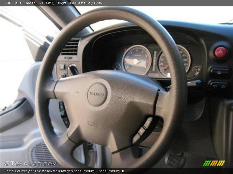 Bright Silver Metallic / Gray 2003 Isuzu Rodeo S V6 4WD