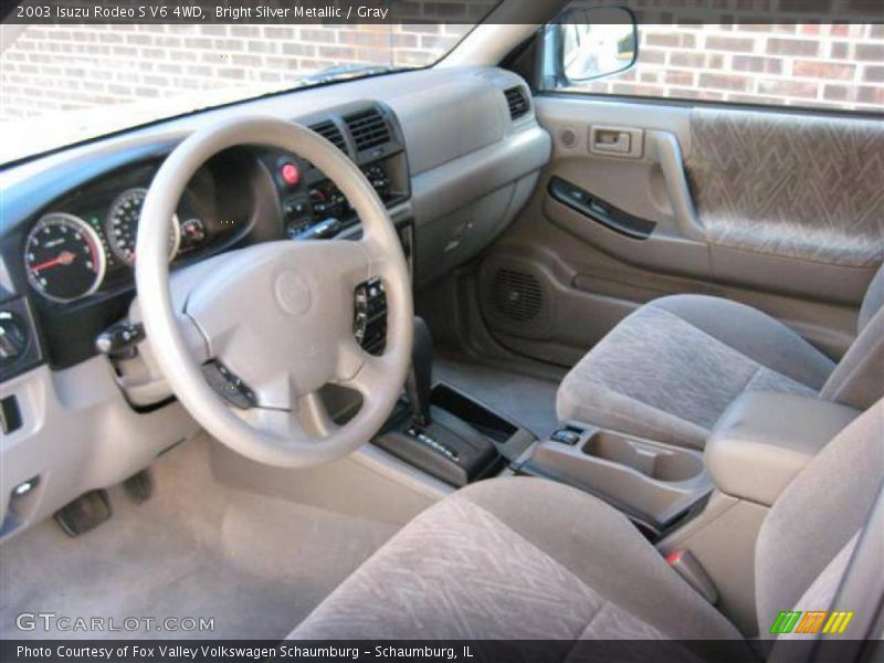 Bright Silver Metallic / Gray 2003 Isuzu Rodeo S V6 4WD