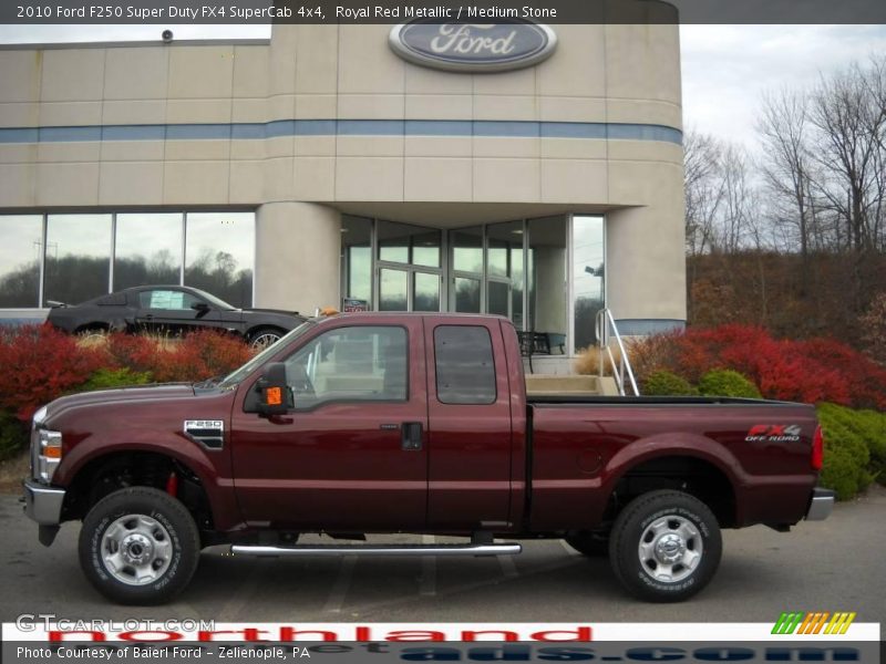 Royal Red Metallic / Medium Stone 2010 Ford F250 Super Duty FX4 SuperCab 4x4