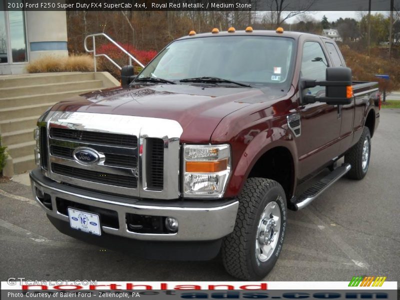Royal Red Metallic / Medium Stone 2010 Ford F250 Super Duty FX4 SuperCab 4x4