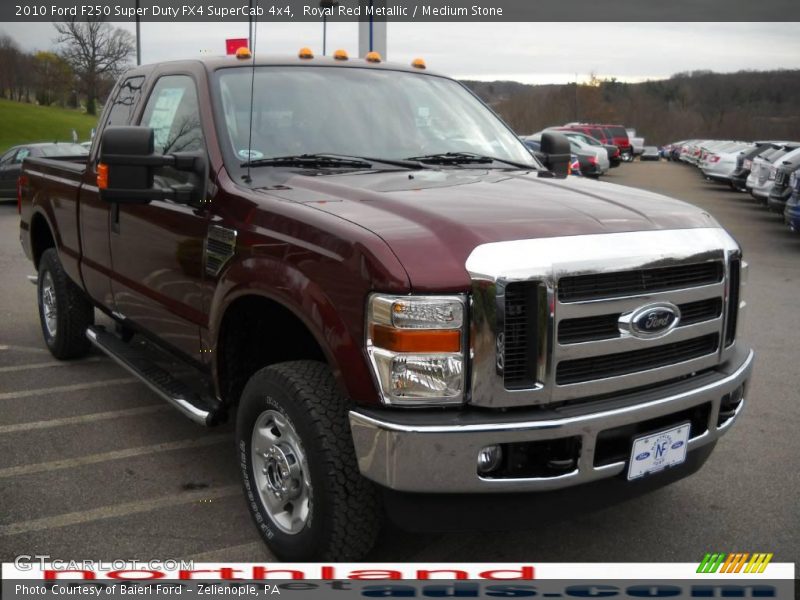 Royal Red Metallic / Medium Stone 2010 Ford F250 Super Duty FX4 SuperCab 4x4