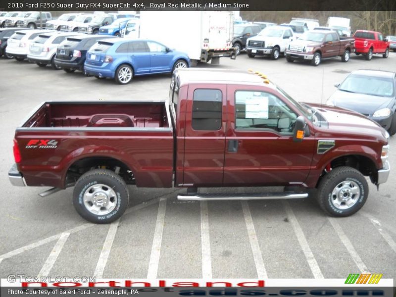 Royal Red Metallic / Medium Stone 2010 Ford F250 Super Duty FX4 SuperCab 4x4