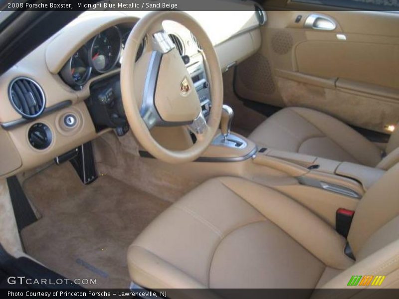 Midnight Blue Metallic / Sand Beige 2008 Porsche Boxster