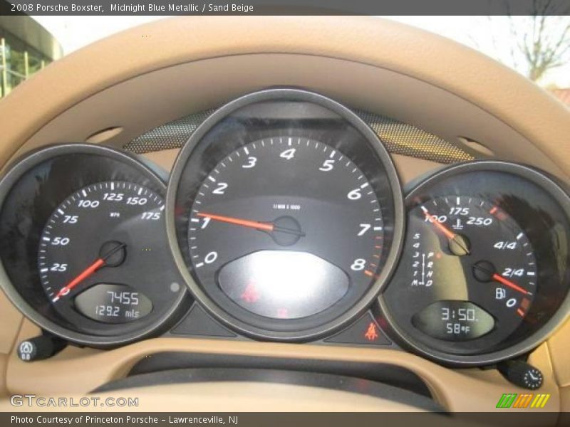 Midnight Blue Metallic / Sand Beige 2008 Porsche Boxster