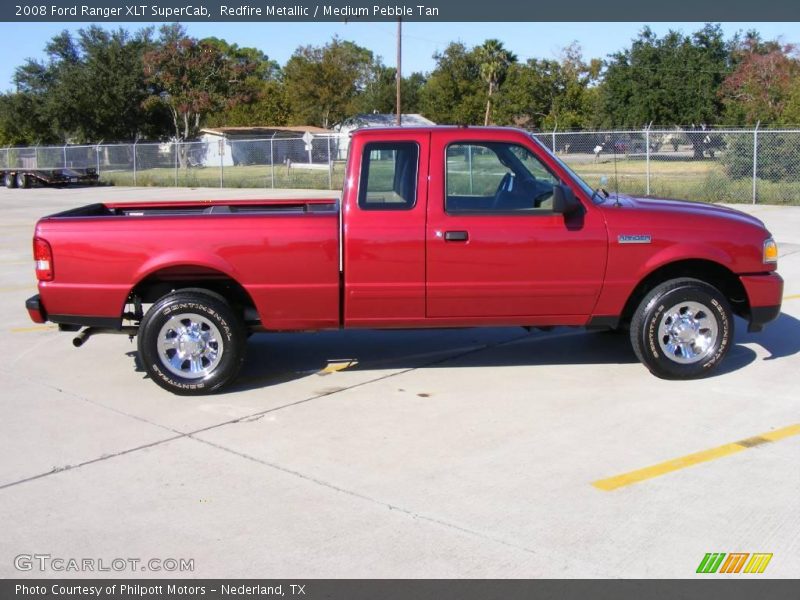 Redfire Metallic / Medium Pebble Tan 2008 Ford Ranger XLT SuperCab