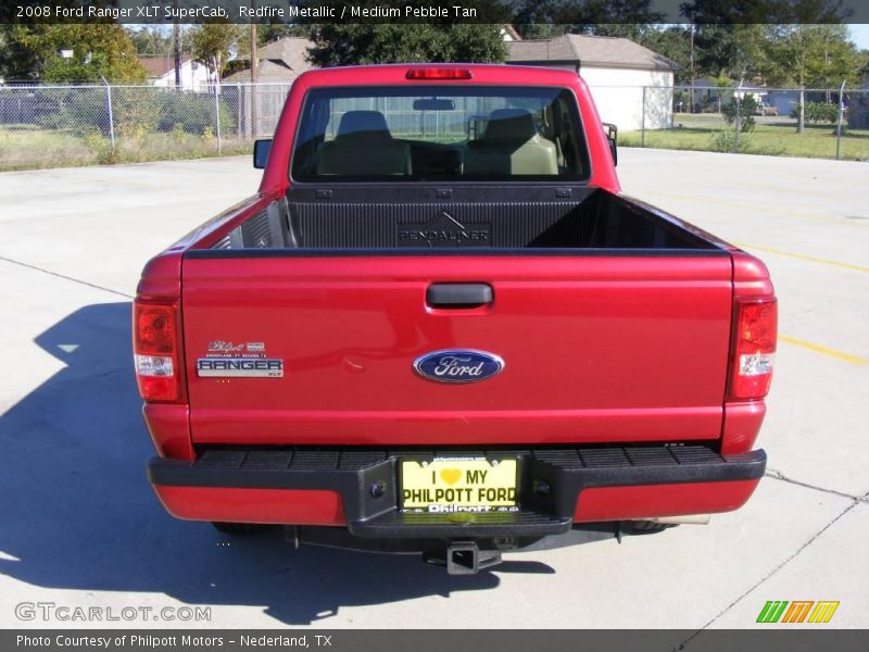 Redfire Metallic / Medium Pebble Tan 2008 Ford Ranger XLT SuperCab