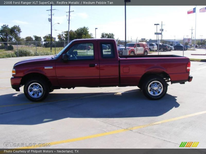 Redfire Metallic / Medium Pebble Tan 2008 Ford Ranger XLT SuperCab