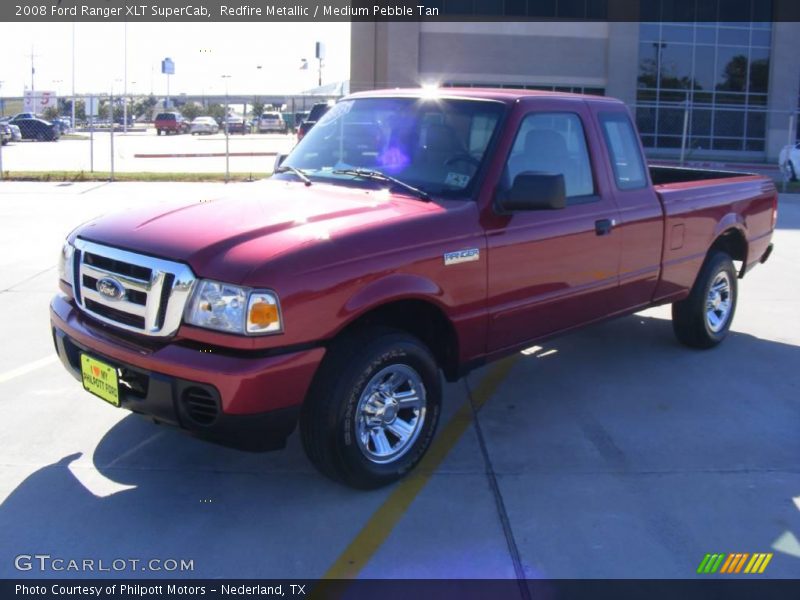 Redfire Metallic / Medium Pebble Tan 2008 Ford Ranger XLT SuperCab