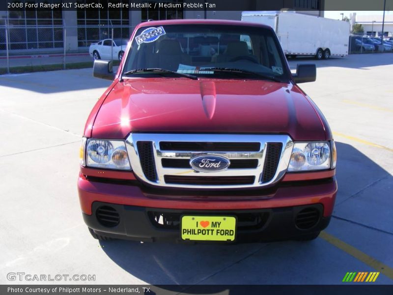 Redfire Metallic / Medium Pebble Tan 2008 Ford Ranger XLT SuperCab