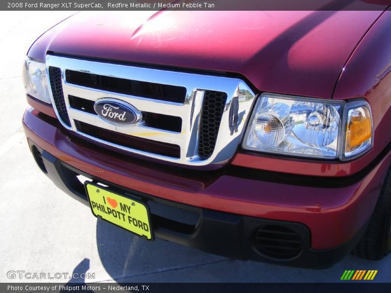 Redfire Metallic / Medium Pebble Tan 2008 Ford Ranger XLT SuperCab