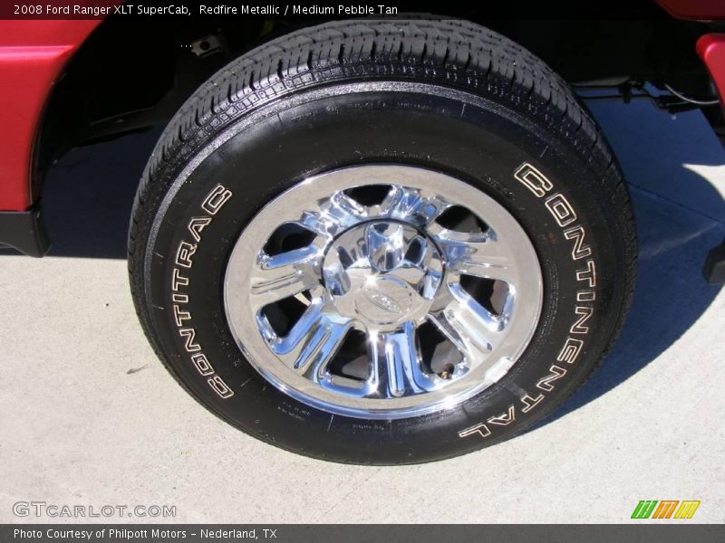 Redfire Metallic / Medium Pebble Tan 2008 Ford Ranger XLT SuperCab