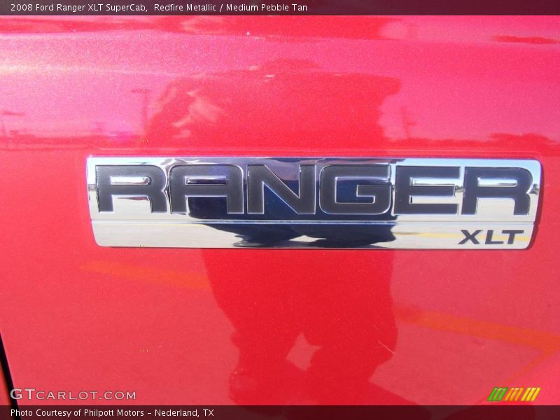 Redfire Metallic / Medium Pebble Tan 2008 Ford Ranger XLT SuperCab