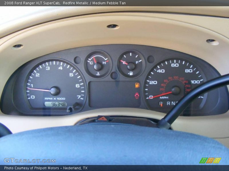 Redfire Metallic / Medium Pebble Tan 2008 Ford Ranger XLT SuperCab