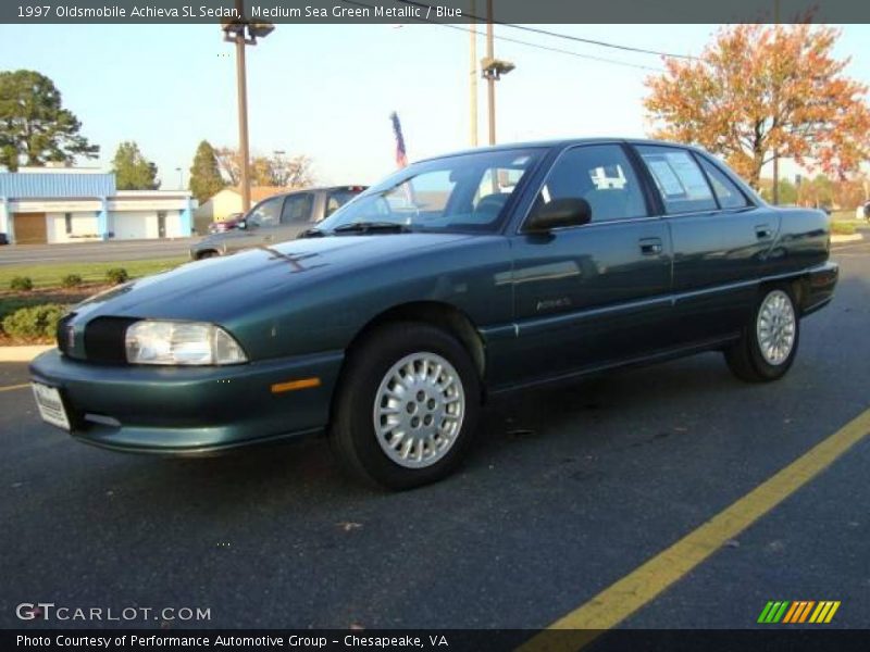 Medium Sea Green Metallic / Blue 1997 Oldsmobile Achieva SL Sedan