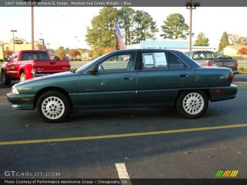 Medium Sea Green Metallic / Blue 1997 Oldsmobile Achieva SL Sedan