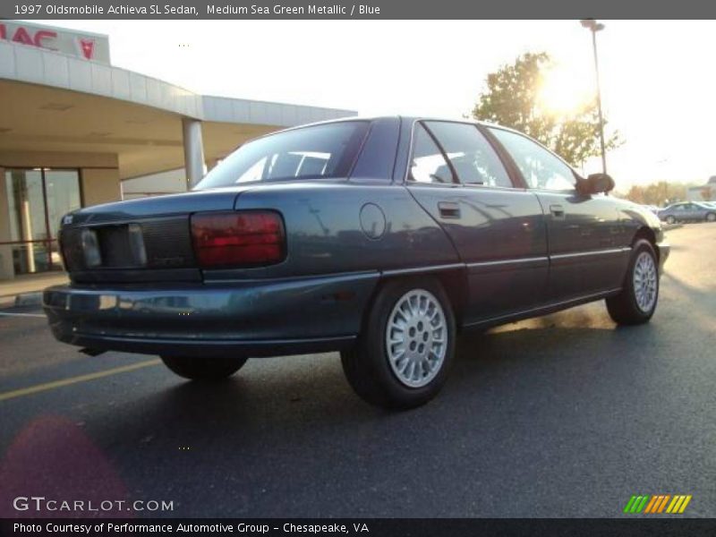 Medium Sea Green Metallic / Blue 1997 Oldsmobile Achieva SL Sedan