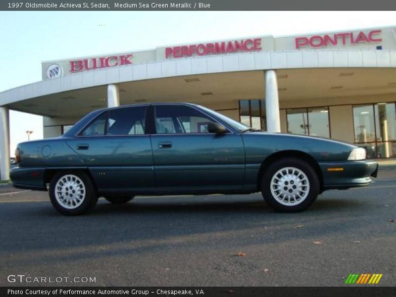 Medium Sea Green Metallic / Blue 1997 Oldsmobile Achieva SL Sedan