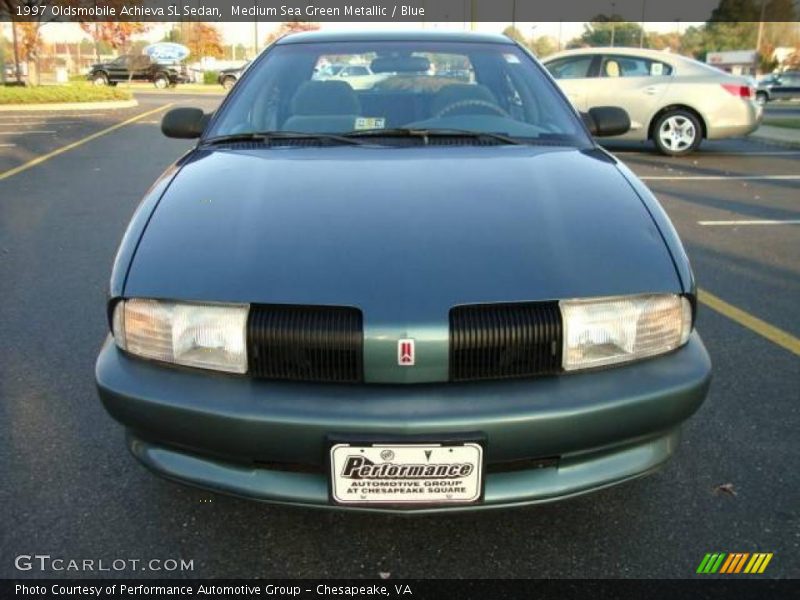 Medium Sea Green Metallic / Blue 1997 Oldsmobile Achieva SL Sedan