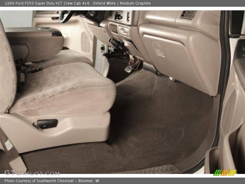 Oxford White / Medium Graphite 1999 Ford F350 Super Duty XLT Crew Cab 4x4