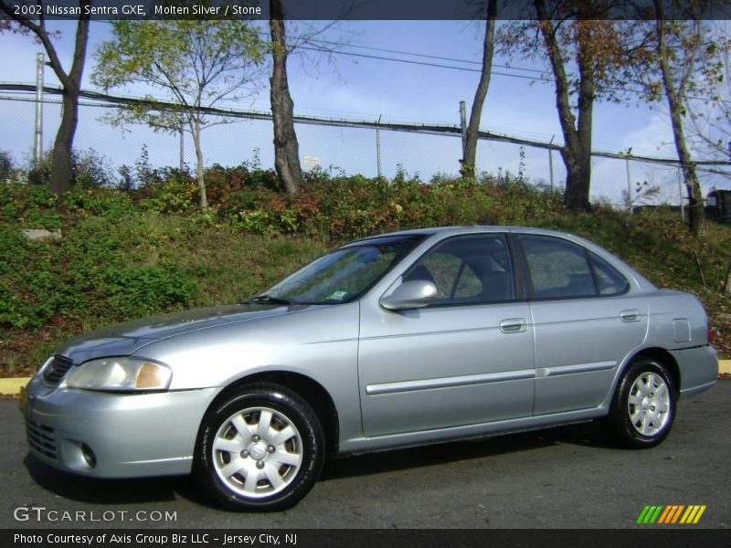 Molten Silver / Stone 2002 Nissan Sentra GXE