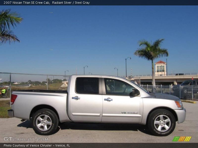 Radiant Silver / Steel Gray 2007 Nissan Titan SE Crew Cab