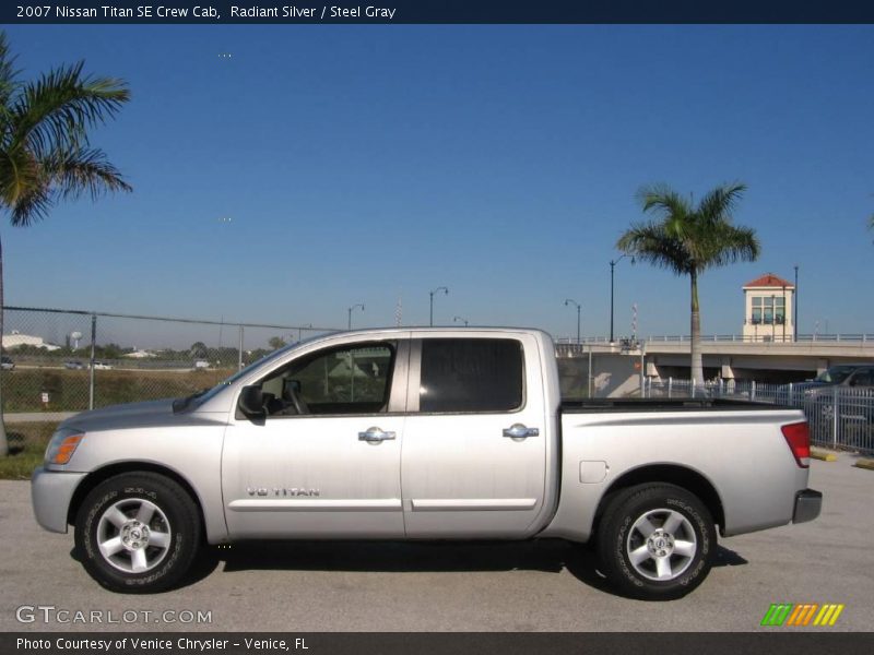 Radiant Silver / Steel Gray 2007 Nissan Titan SE Crew Cab