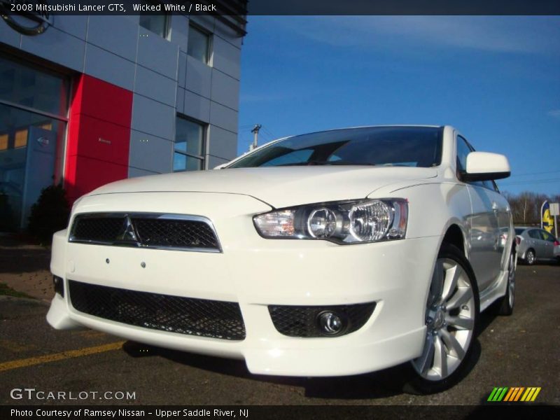 Wicked White / Black 2008 Mitsubishi Lancer GTS