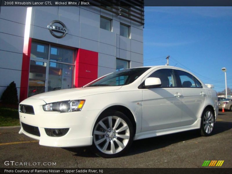 Wicked White / Black 2008 Mitsubishi Lancer GTS