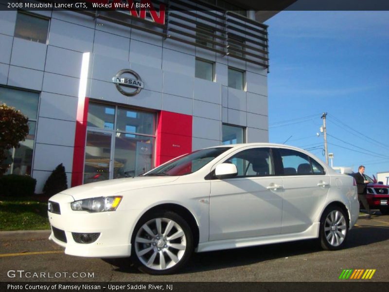 Wicked White / Black 2008 Mitsubishi Lancer GTS