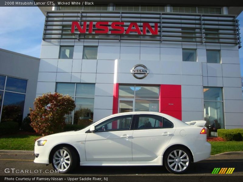 Wicked White / Black 2008 Mitsubishi Lancer GTS