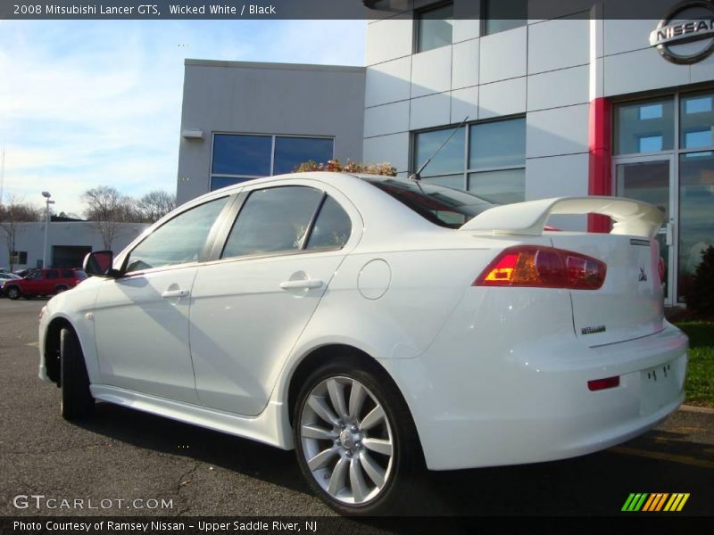 Wicked White / Black 2008 Mitsubishi Lancer GTS