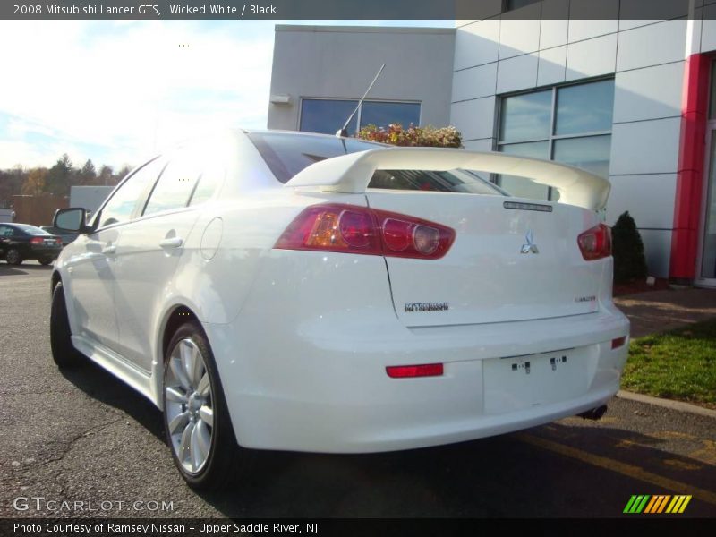 Wicked White / Black 2008 Mitsubishi Lancer GTS