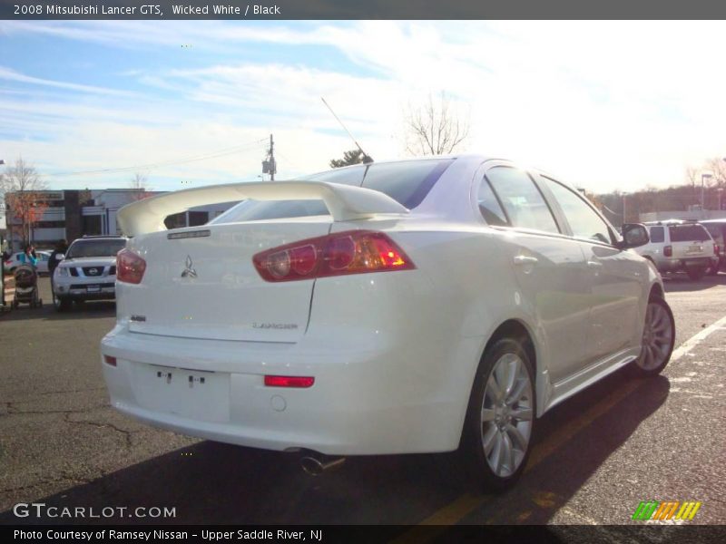 Wicked White / Black 2008 Mitsubishi Lancer GTS