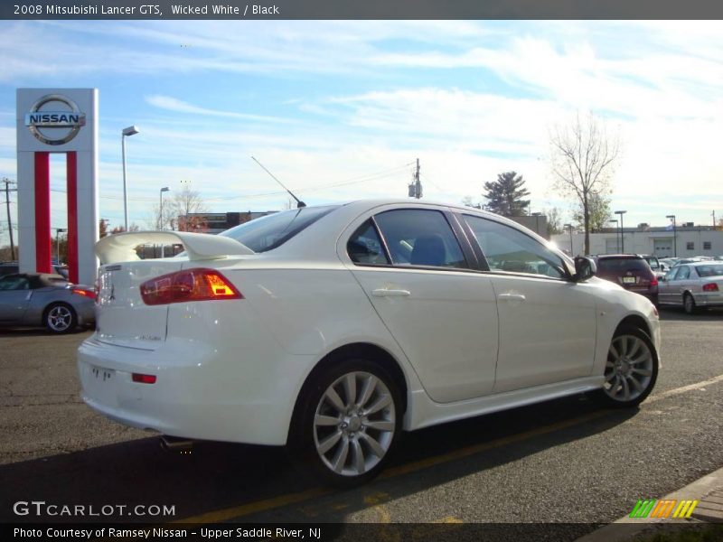 Wicked White / Black 2008 Mitsubishi Lancer GTS