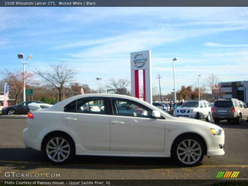 Wicked White / Black 2008 Mitsubishi Lancer GTS