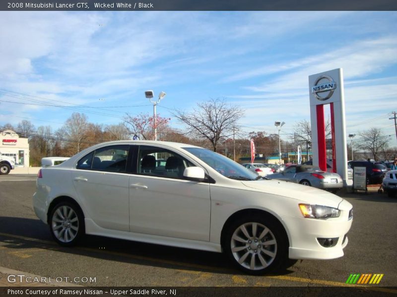 Wicked White / Black 2008 Mitsubishi Lancer GTS