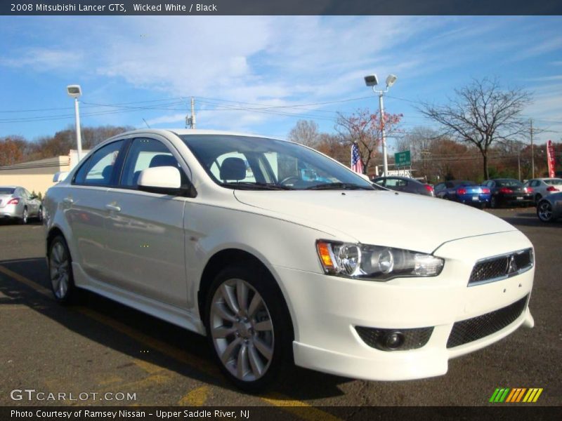 Wicked White / Black 2008 Mitsubishi Lancer GTS
