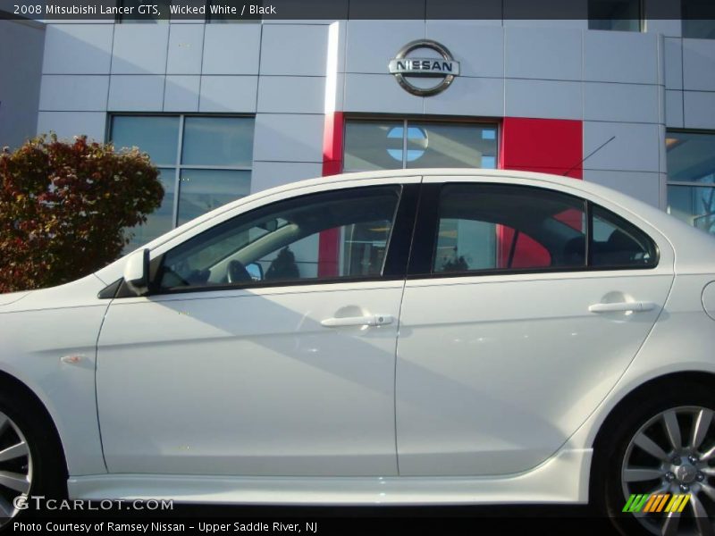 Wicked White / Black 2008 Mitsubishi Lancer GTS