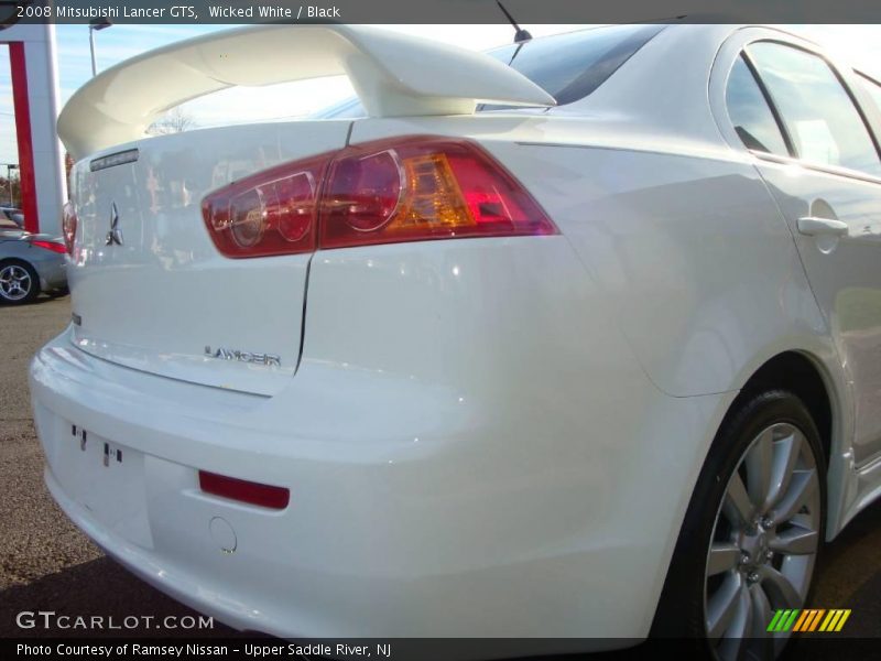 Wicked White / Black 2008 Mitsubishi Lancer GTS