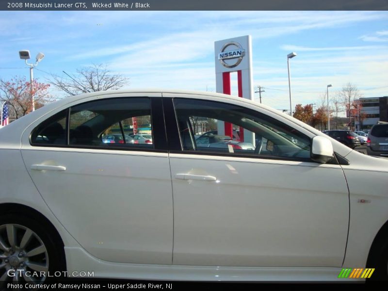 Wicked White / Black 2008 Mitsubishi Lancer GTS