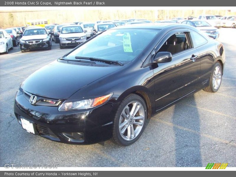 Nighthawk Black Pearl / Black 2008 Honda Civic Si Coupe