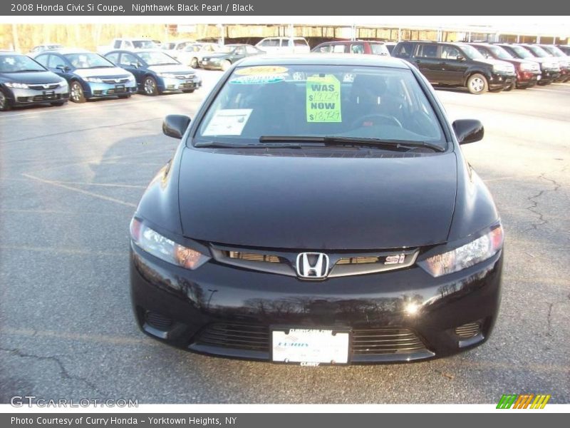 Nighthawk Black Pearl / Black 2008 Honda Civic Si Coupe