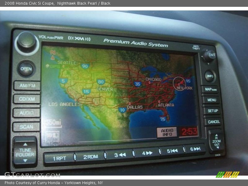 Nighthawk Black Pearl / Black 2008 Honda Civic Si Coupe
