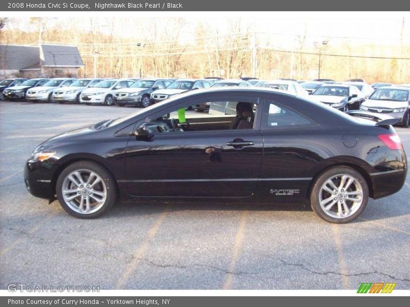 Nighthawk Black Pearl / Black 2008 Honda Civic Si Coupe