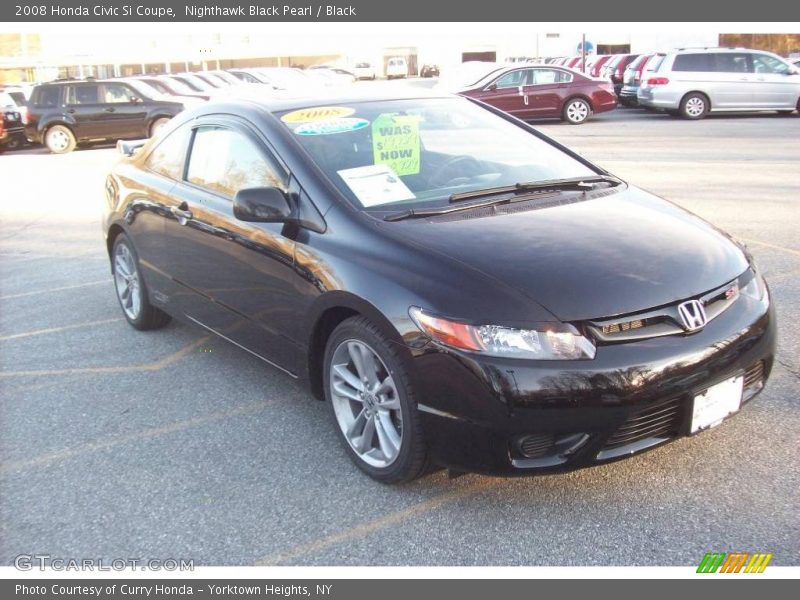 Nighthawk Black Pearl / Black 2008 Honda Civic Si Coupe