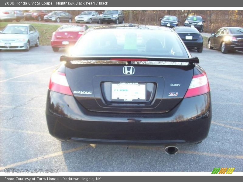 Nighthawk Black Pearl / Black 2008 Honda Civic Si Coupe