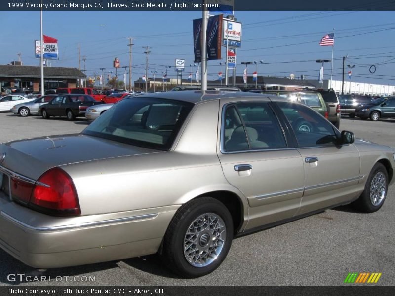 Harvest Gold Metallic / Light Parchment 1999 Mercury Grand Marquis GS