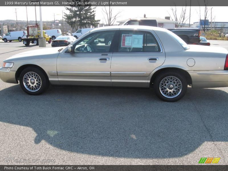 Harvest Gold Metallic / Light Parchment 1999 Mercury Grand Marquis GS